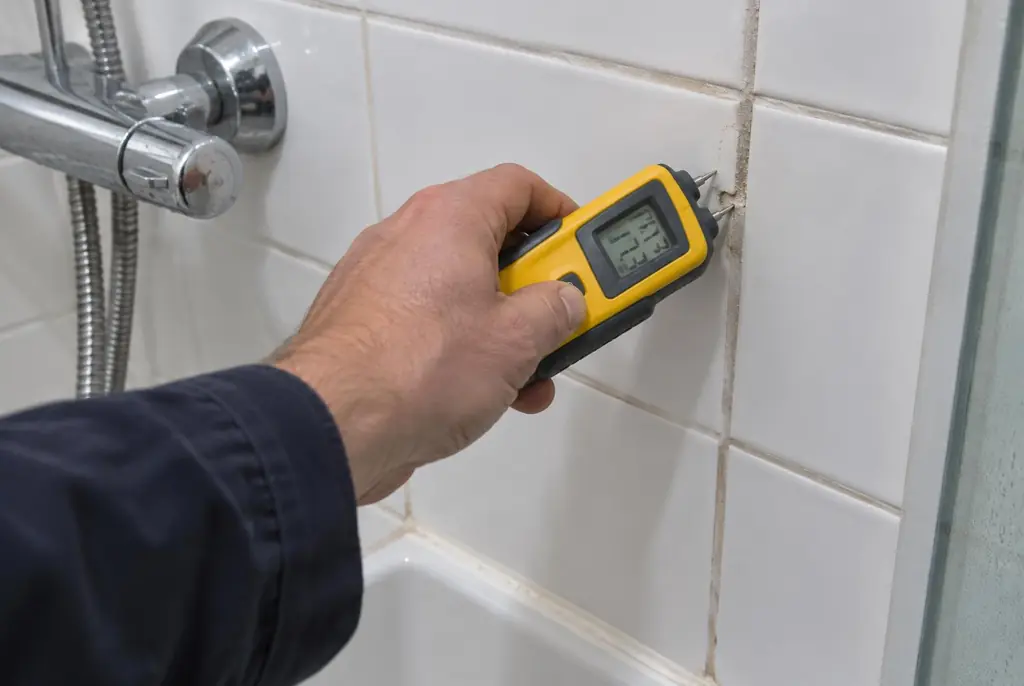 Lekdetectie Werkendam – vochtmeter op badkamertegels bij de douche